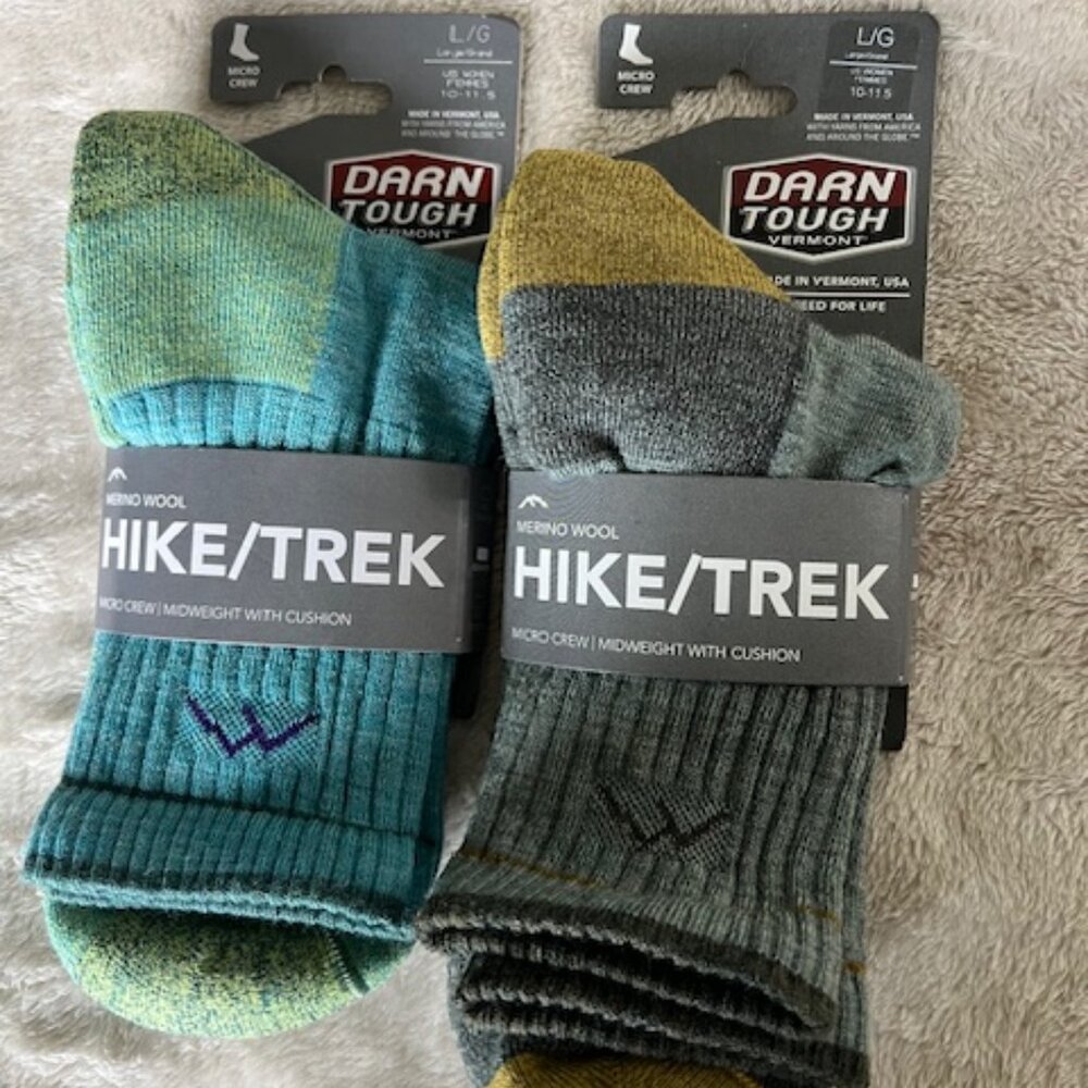 Darn Tough Merino Wool Hike/Trek Micro Crew/Midweight W/Cushion